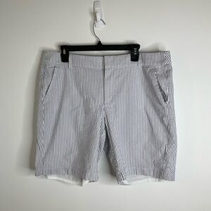 J. Crew Women's Blue Striped Shorts size 14